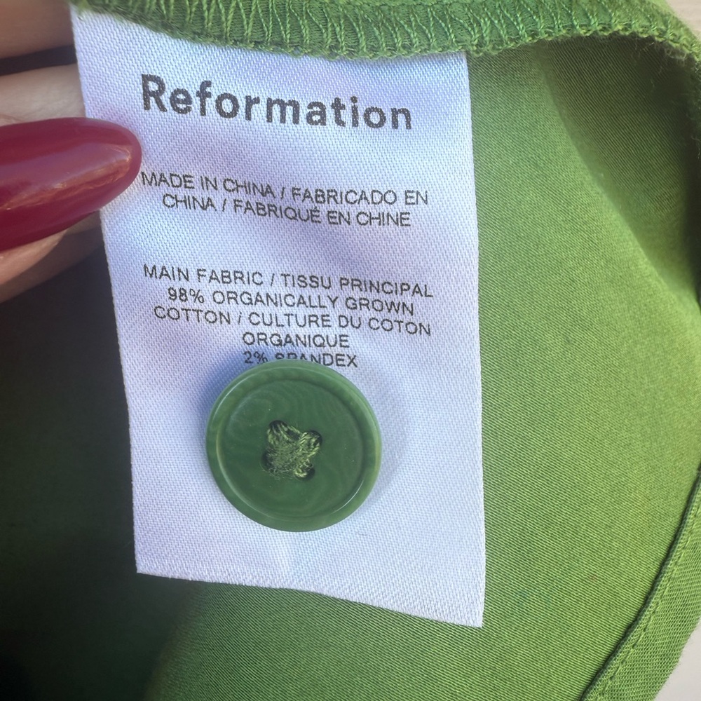 Reformation Green Wrap Midi Skirt - Picture 9 of 14
